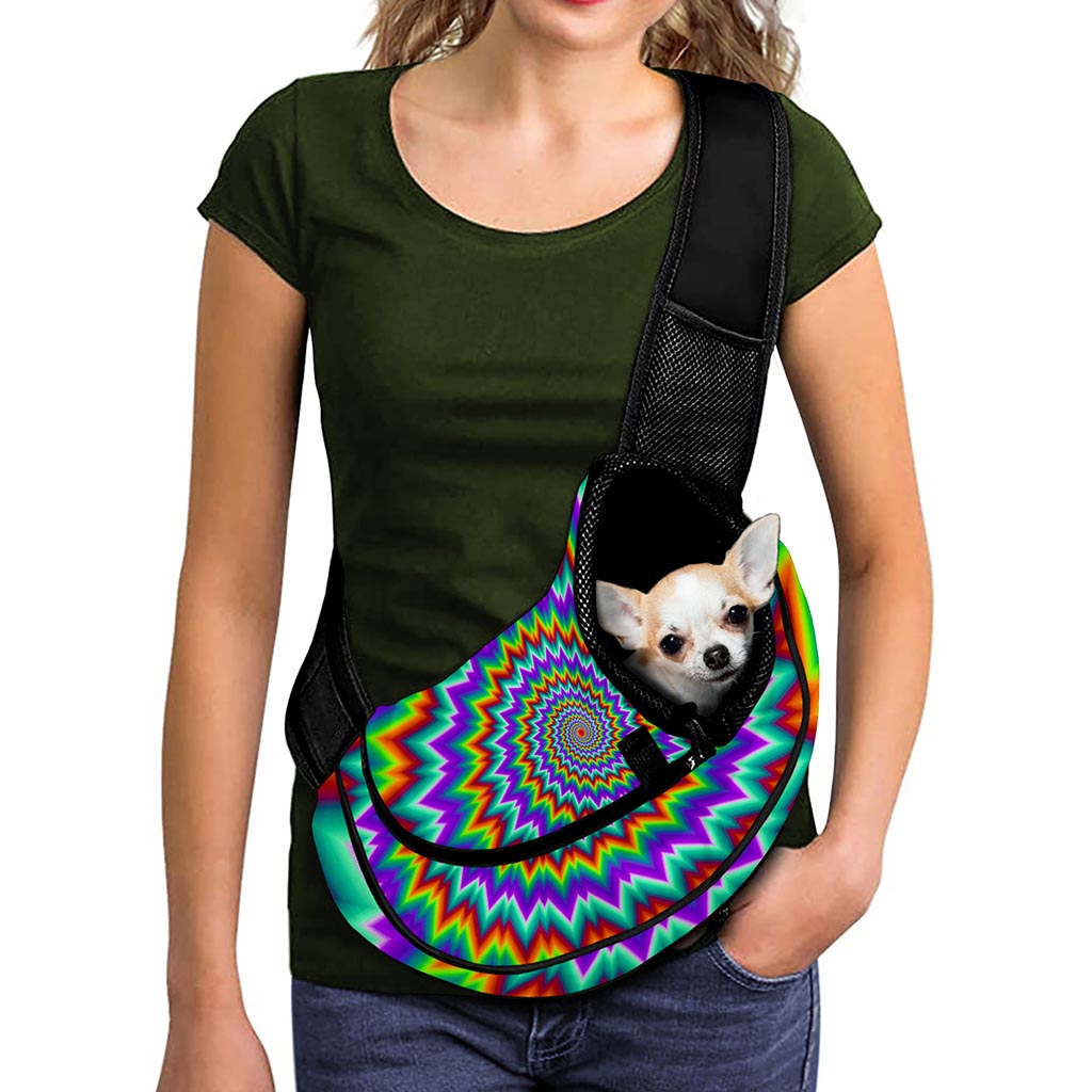 Psychedelic Spiral Optical Illusion Pet Sling Carrier