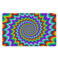 Psychedelic Spiral Optical Illusion Polyester Doormat