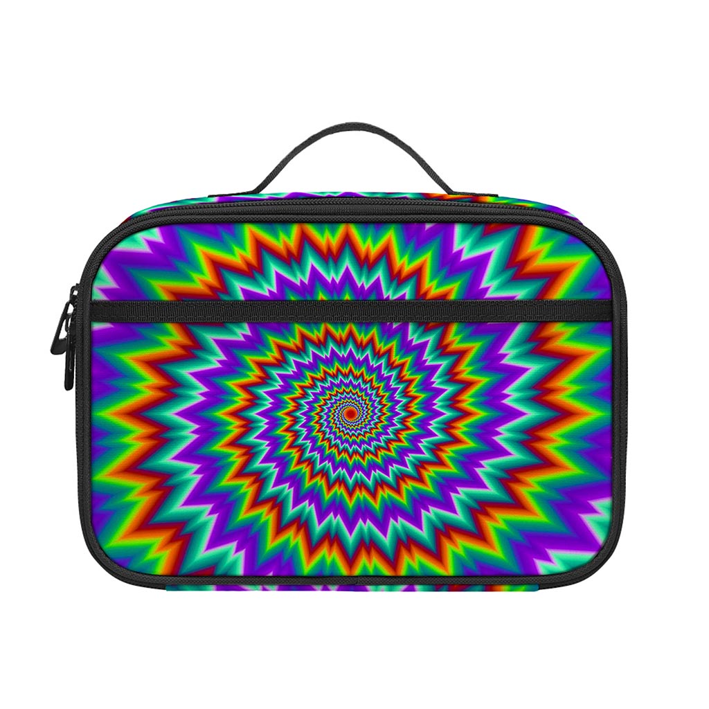 Psychedelic Spiral Optical Illusion Portable Lunch Bag