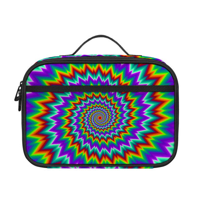 Psychedelic Spiral Optical Illusion Portable Lunch Bag
