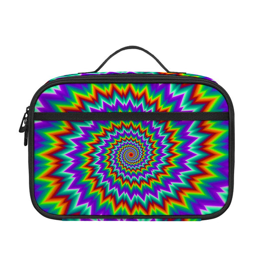 Psychedelic Spiral Optical Illusion Portable Lunch Bag