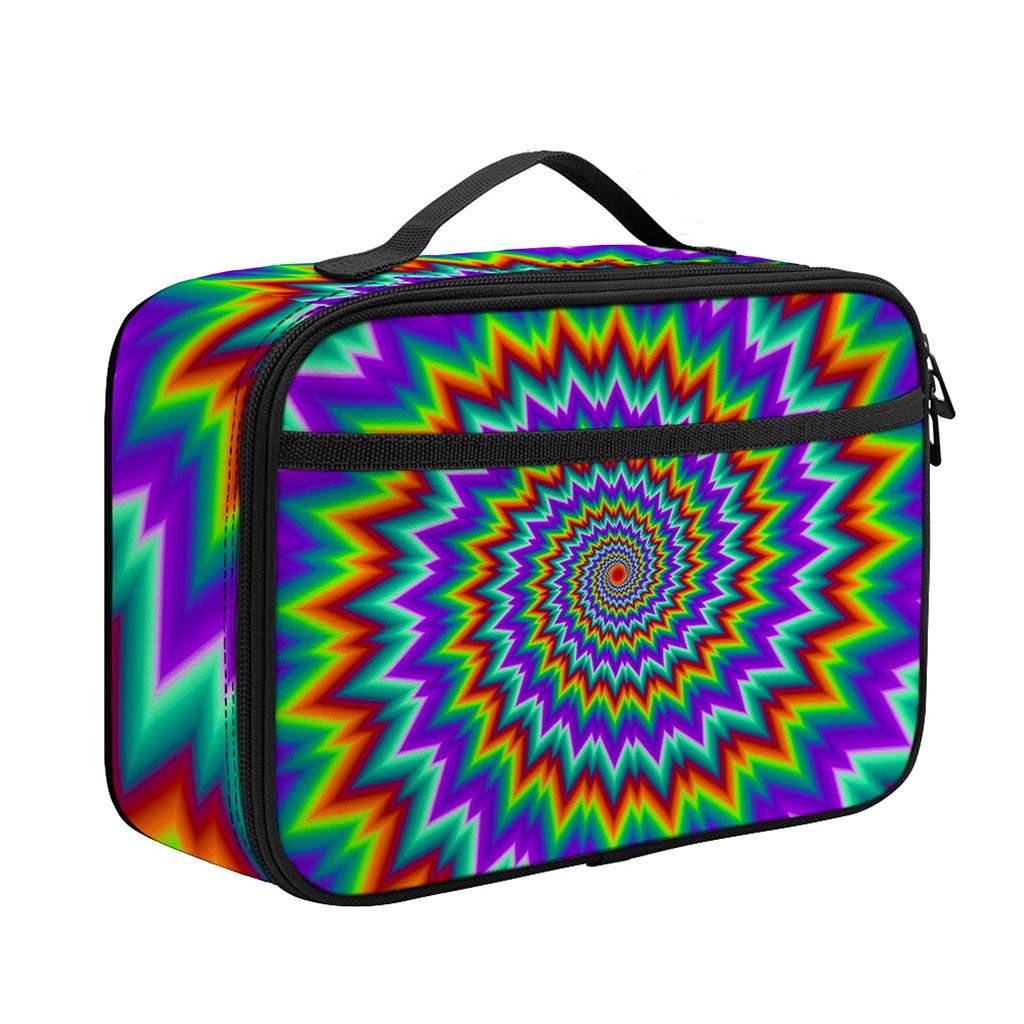 Psychedelic Spiral Optical Illusion Portable Lunch Bag