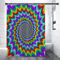 Psychedelic Spiral Optical Illusion Premium Shower Curtain