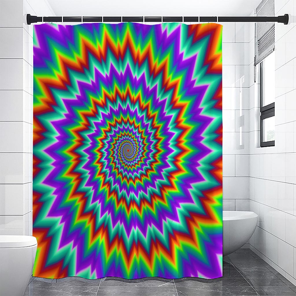 Psychedelic Spiral Optical Illusion Premium Shower Curtain