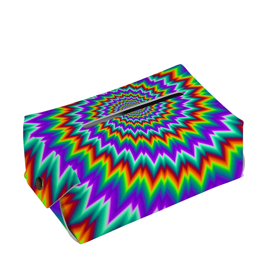 Psychedelic Spiral Optical Illusion Rectangle Tissue Box Cover