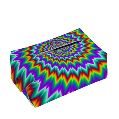 Psychedelic Spiral Optical Illusion Rectangle Tissue Box Cover