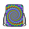 Psychedelic Spiral Optical Illusion Rectangular Crossbody Bag