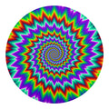 Psychedelic Spiral Optical Illusion Round Blanket