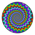 Psychedelic Spiral Optical Illusion Round Floor Mat