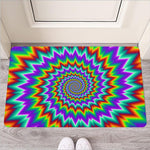 Psychedelic Spiral Optical Illusion Rubber Doormat