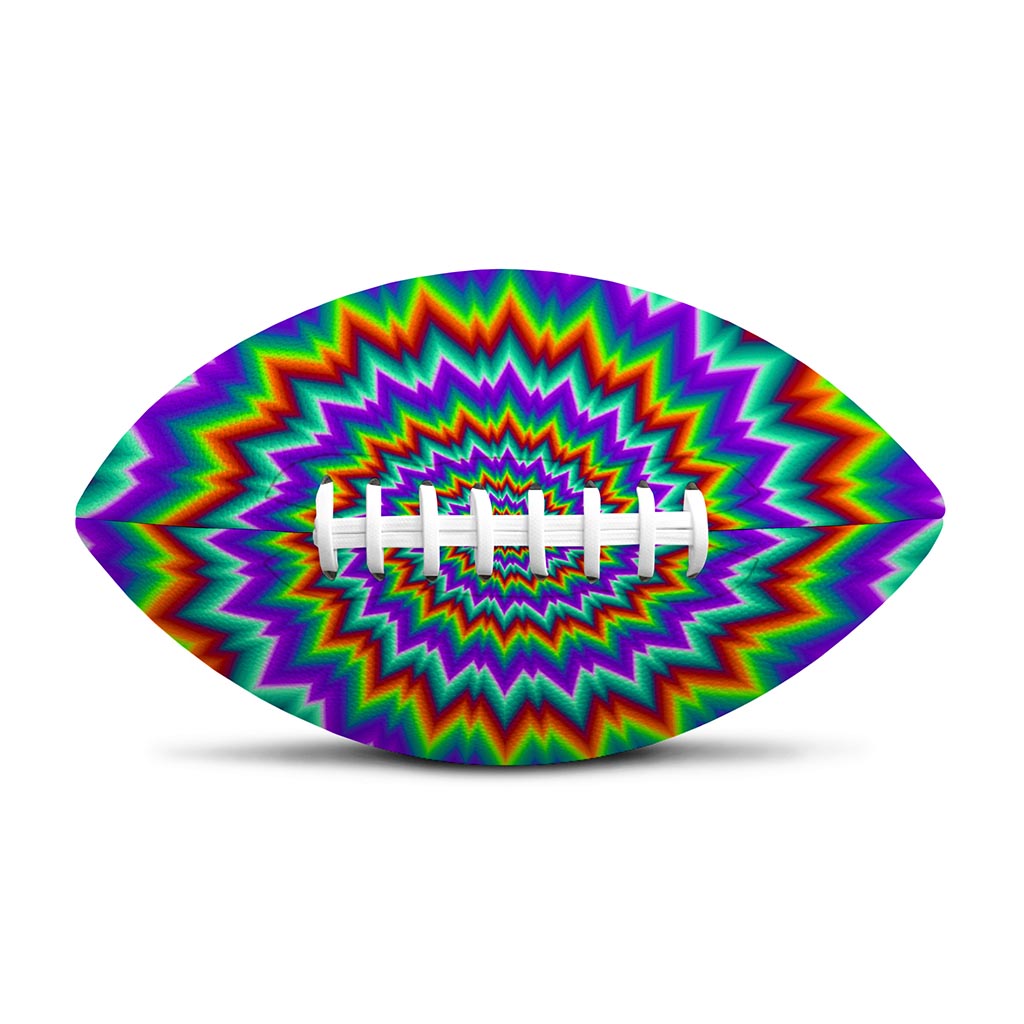 Psychedelic Spiral Optical Illusion Rugby Ball