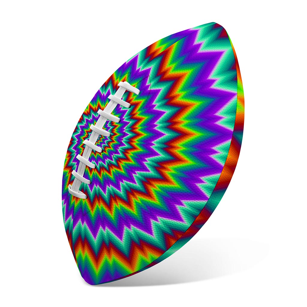 Psychedelic Spiral Optical Illusion Rugby Ball