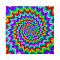 Psychedelic Spiral Optical Illusion Silk Bandana