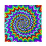 Psychedelic Spiral Optical Illusion Silk Bandana