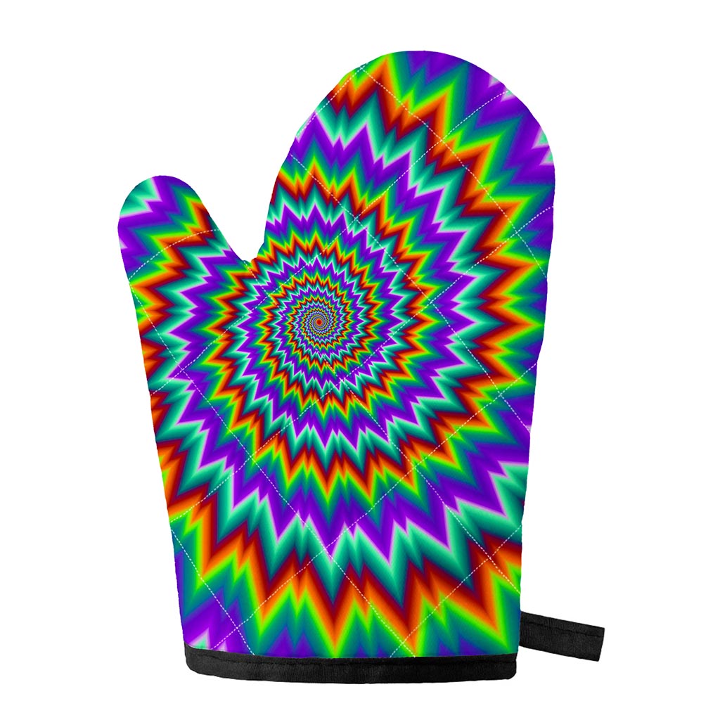 Psychedelic Spiral Optical Illusion Single Oven Mitt