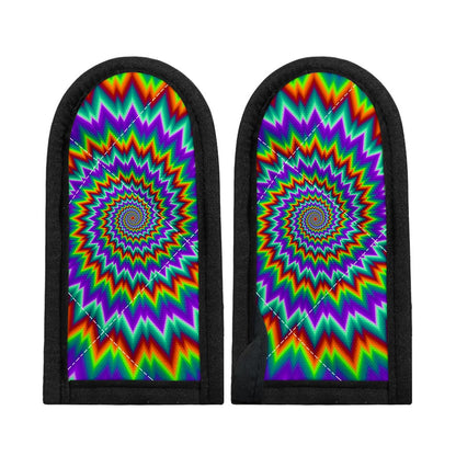 Psychedelic Spiral Optical Illusion Skillet Handle Cover