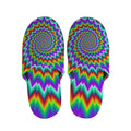 Psychedelic Spiral Optical Illusion Slippers