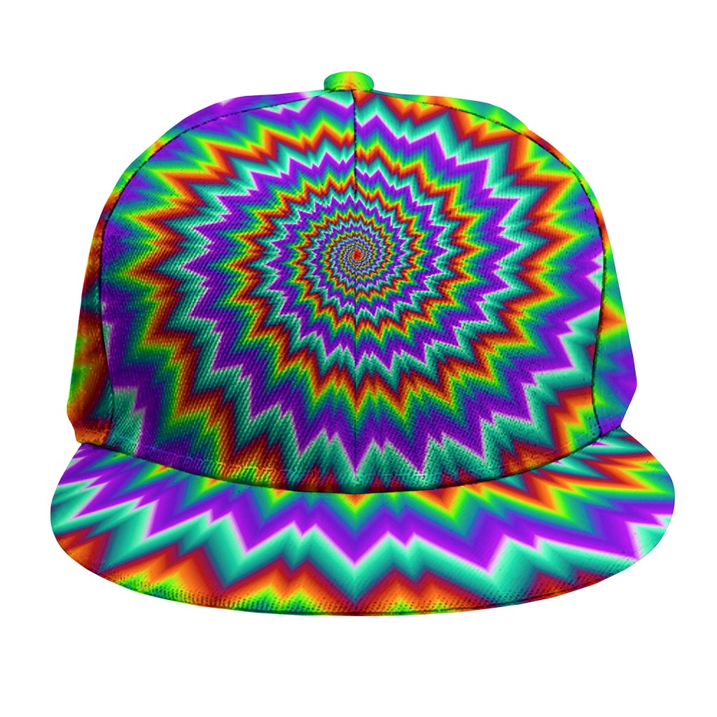 Psychedelic Spiral Optical Illusion Snapback Cap