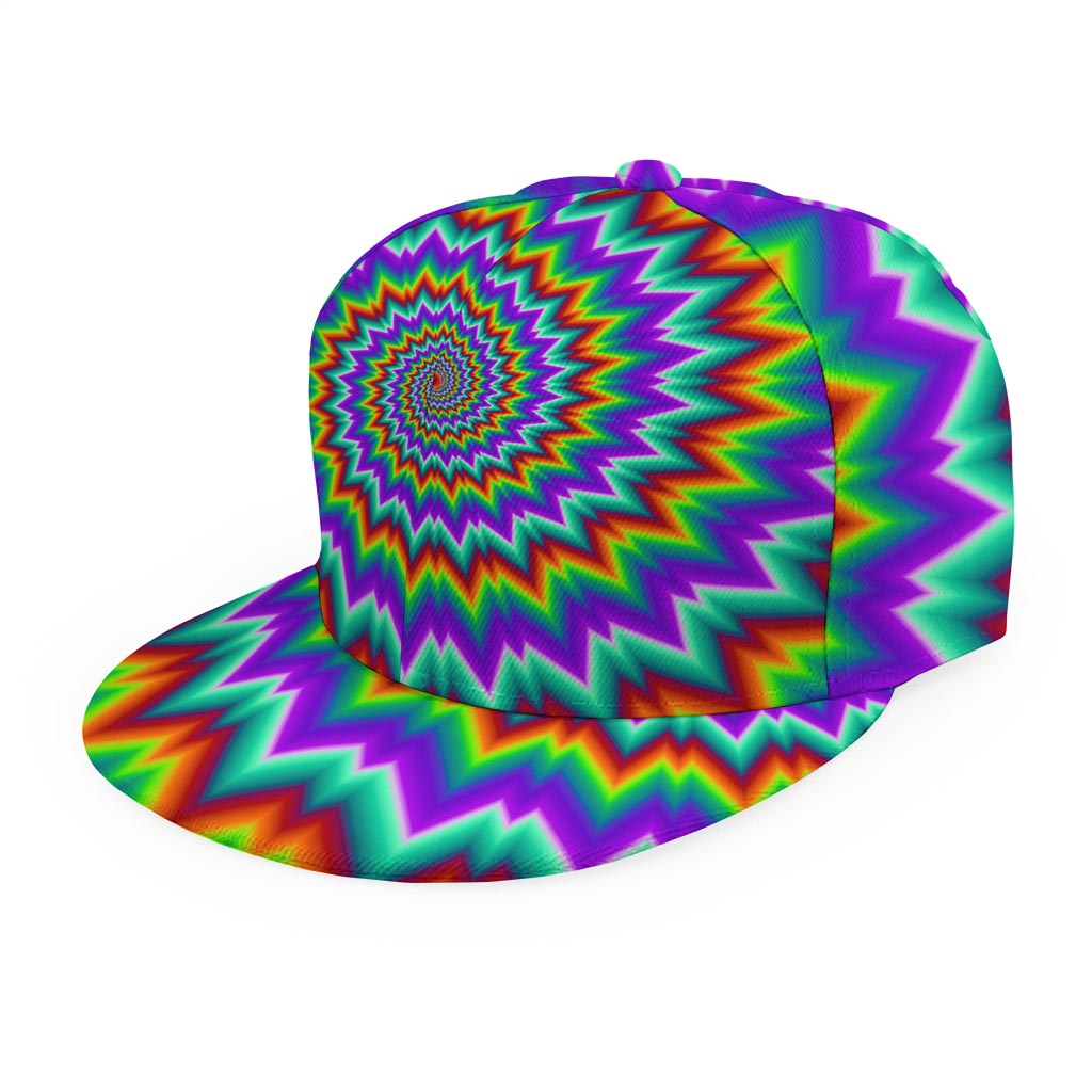 Psychedelic Spiral Optical Illusion Snapback Cap
