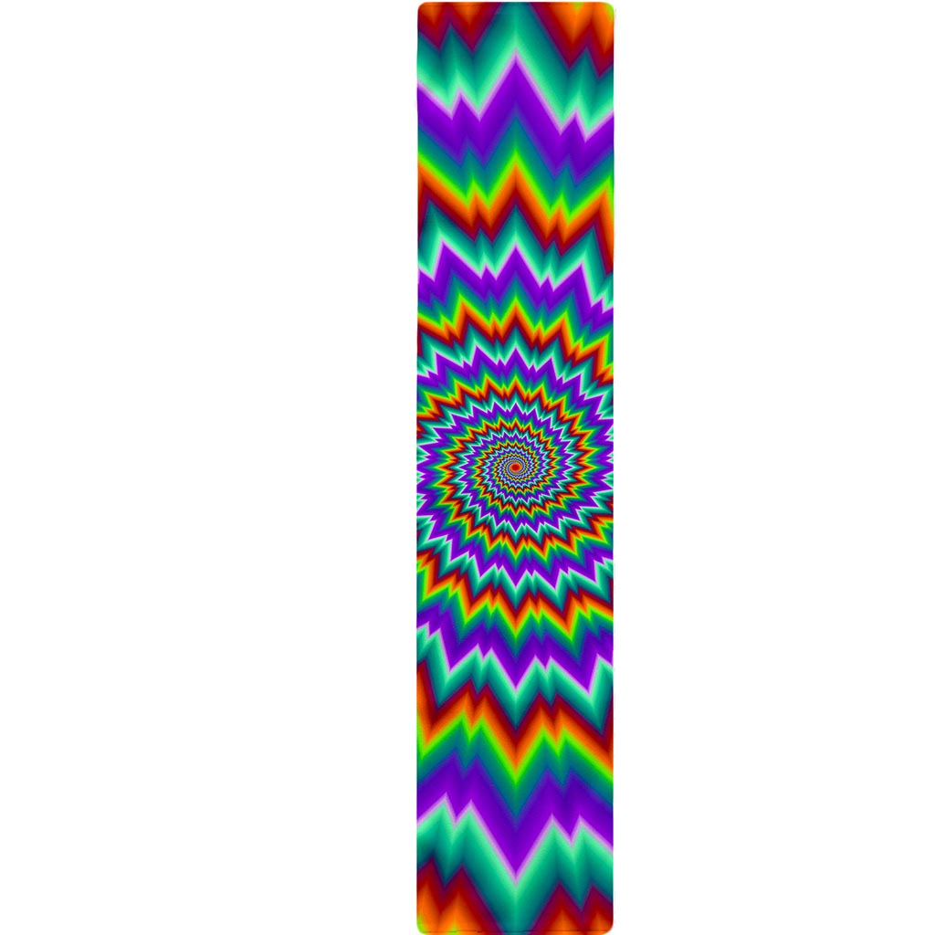 Psychedelic Spiral Optical Illusion Table Runner