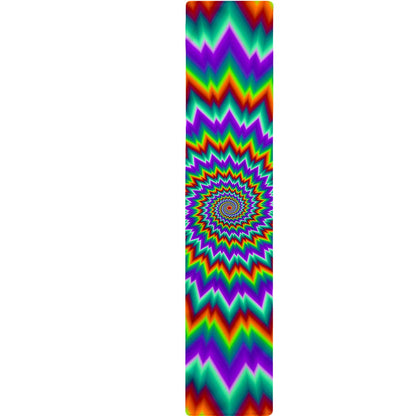 Psychedelic Spiral Optical Illusion Table Runner