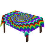 Psychedelic Spiral Optical Illusion Tablecloth