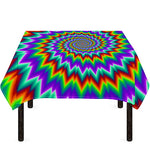 Psychedelic Spiral Optical Illusion Tablecloth