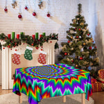 Psychedelic Spiral Optical Illusion Tablecloth