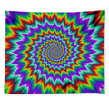 Psychedelic Spiral Optical Illusion Tapestry
