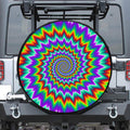 Psychedelic Spiral Optical Illusion Tire Cover