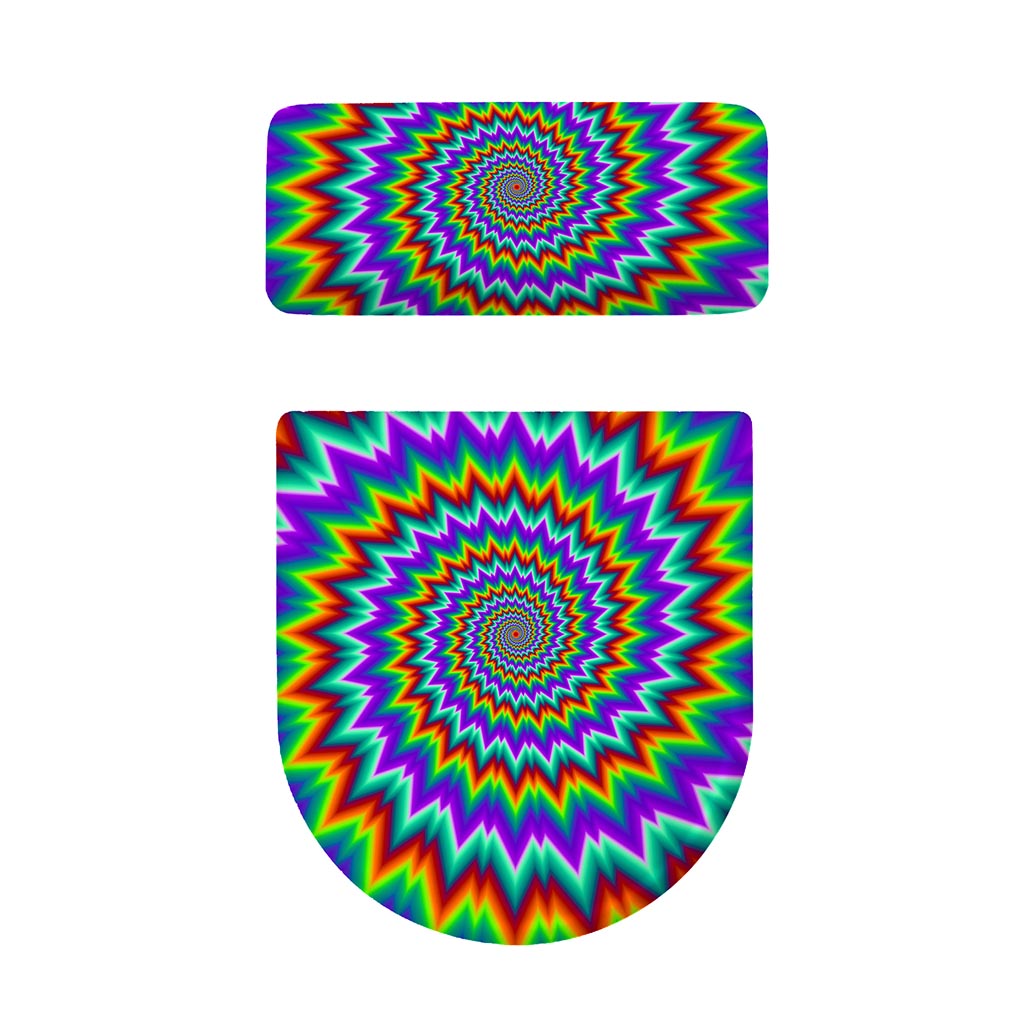 Psychedelic Spiral Optical Illusion Toilet Lid And Tank Cover Set
