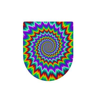 Psychedelic Spiral Optical Illusion Toilet Lid Cover