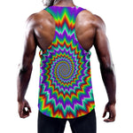 Psychedelic Spiral Optical Illusion Training Tank Top
