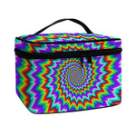 Psychedelic Spiral Optical Illusion Travel Makeup Bag