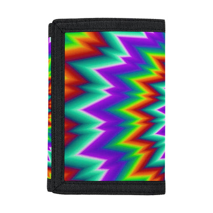 Psychedelic Spiral Optical Illusion Trifold Wallet
