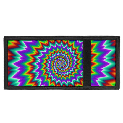 Psychedelic Spiral Optical Illusion Trifold Wallet