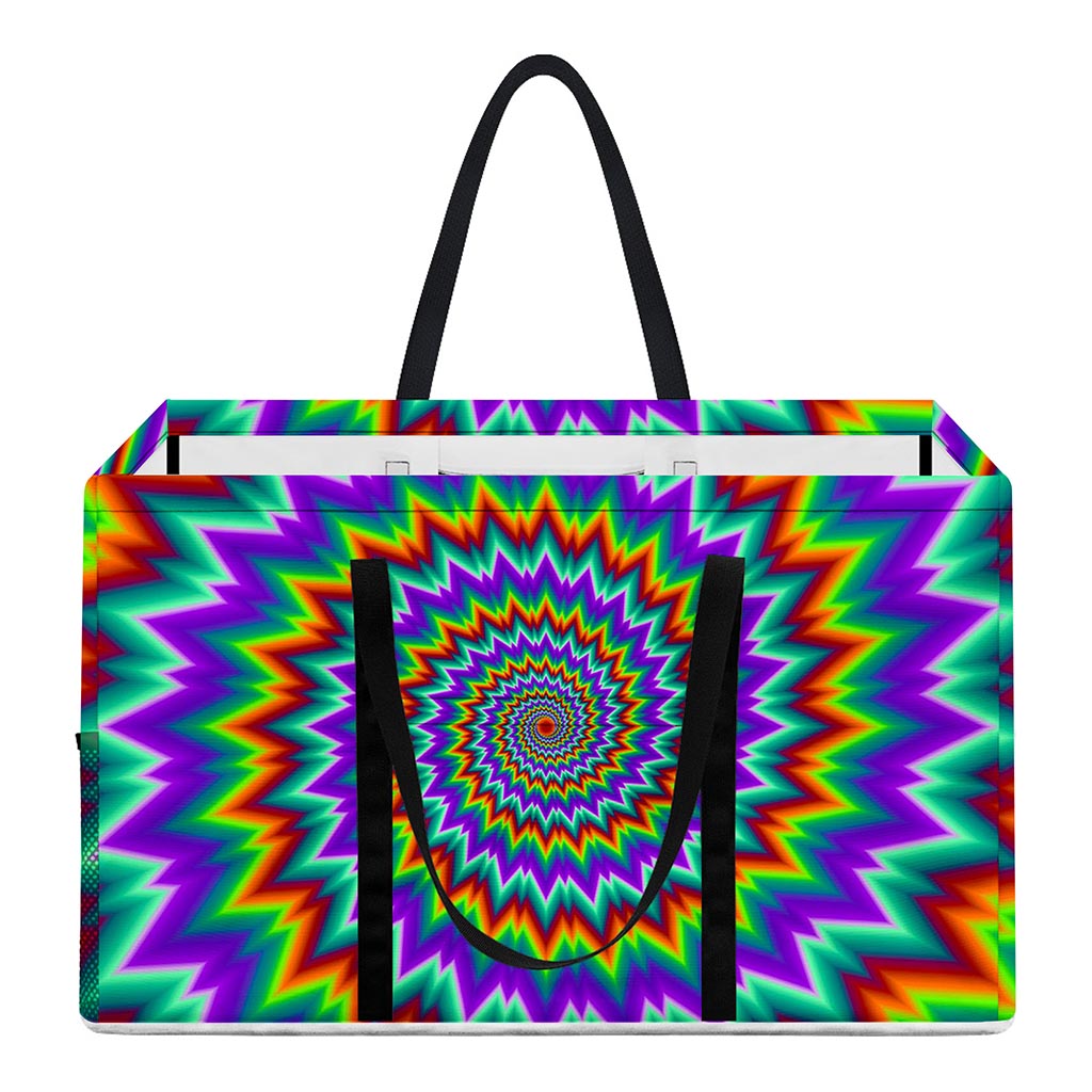 Psychedelic Spiral Optical Illusion Utility Tote Bag