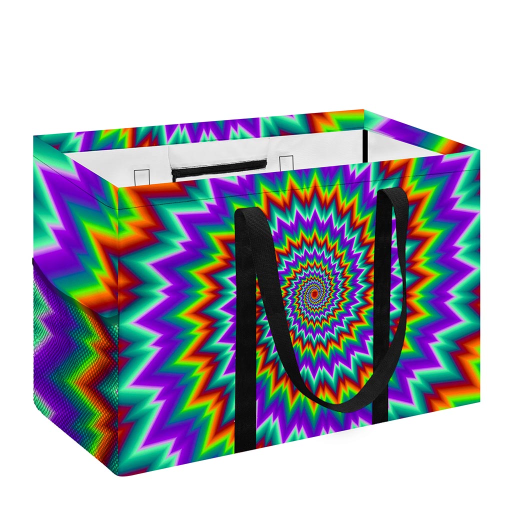 Psychedelic Spiral Optical Illusion Utility Tote Bag