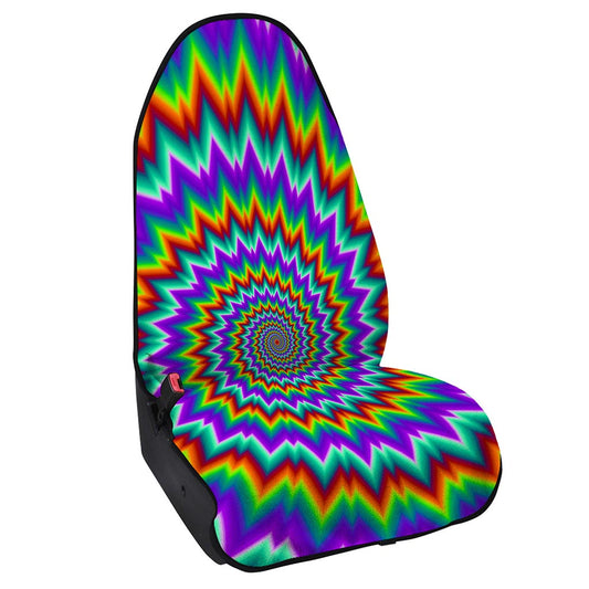 Psychedelic Spiral Optical Illusion Waterproof Car Seat Cover