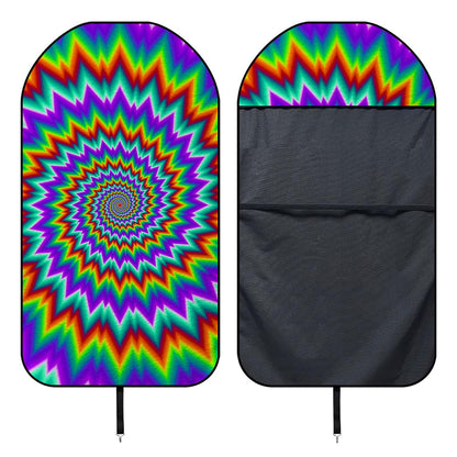 Psychedelic Spiral Optical Illusion Waterproof Car Seat Cover