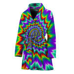 Psychedelic Spiral Optical Illusion Women's Bathrobe