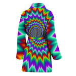 Psychedelic Spiral Optical Illusion Women's Bathrobe