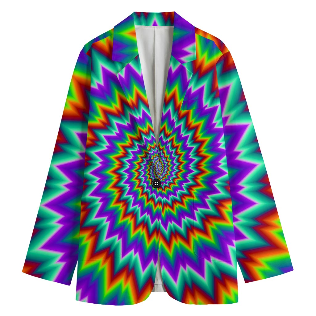 Psychedelic Spiral Optical Illusion Women's Blazer