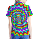 Psychedelic Spiral Optical Illusion Women's Polo Shirt