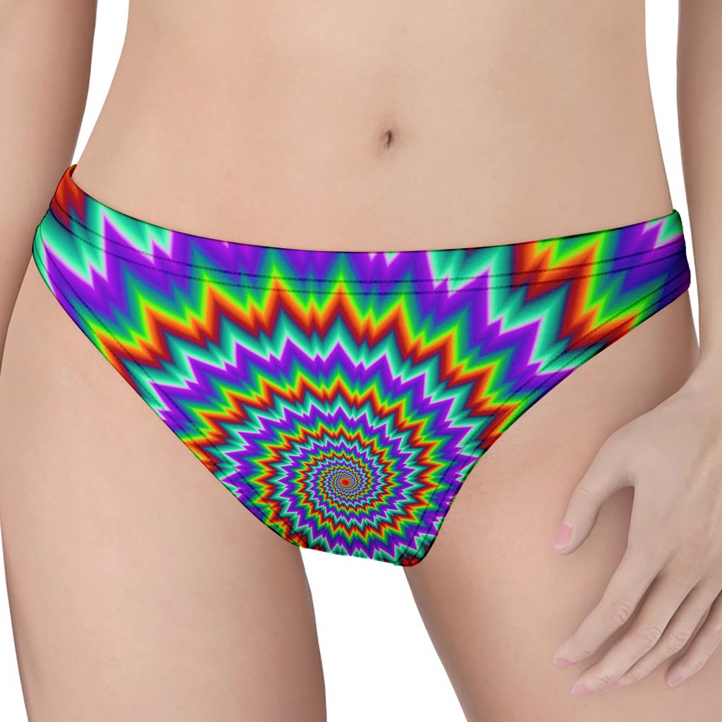 Psychedelic Spiral Optical Illusion Women's Thong