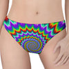 Psychedelic Spiral Optical Illusion Women's Thong