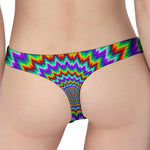 Psychedelic Spiral Optical Illusion Women's Thong