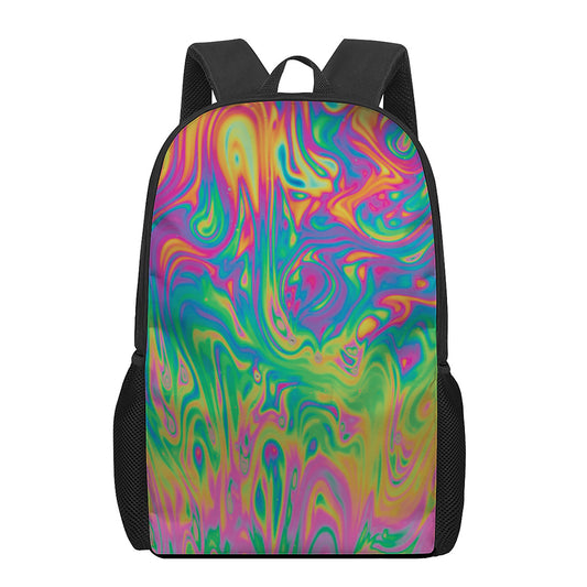 Psychedelic Surface Print 17 Inch Backpack