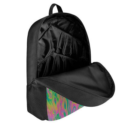 Psychedelic Surface Print 17 Inch Backpack