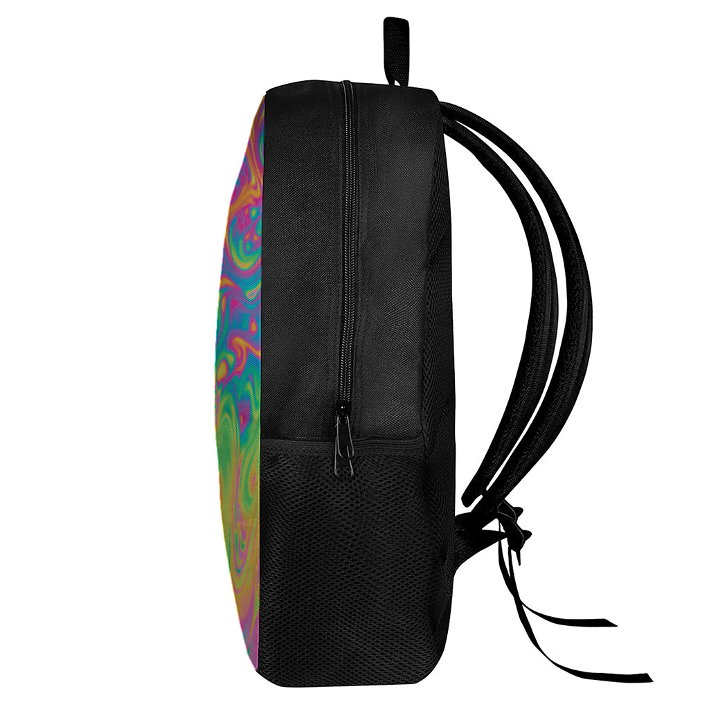 Psychedelic Surface Print 17 Inch Backpack